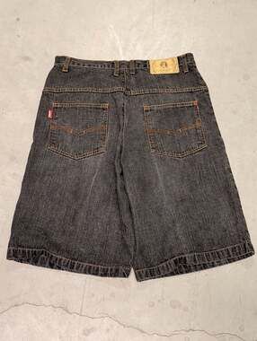 Joker Brand Vintage Baggy Denim Shorts Size 34 Black